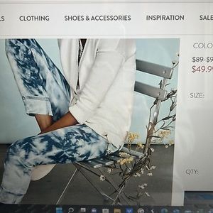 J Jill High Rise cropped Cuff Jean - island wash